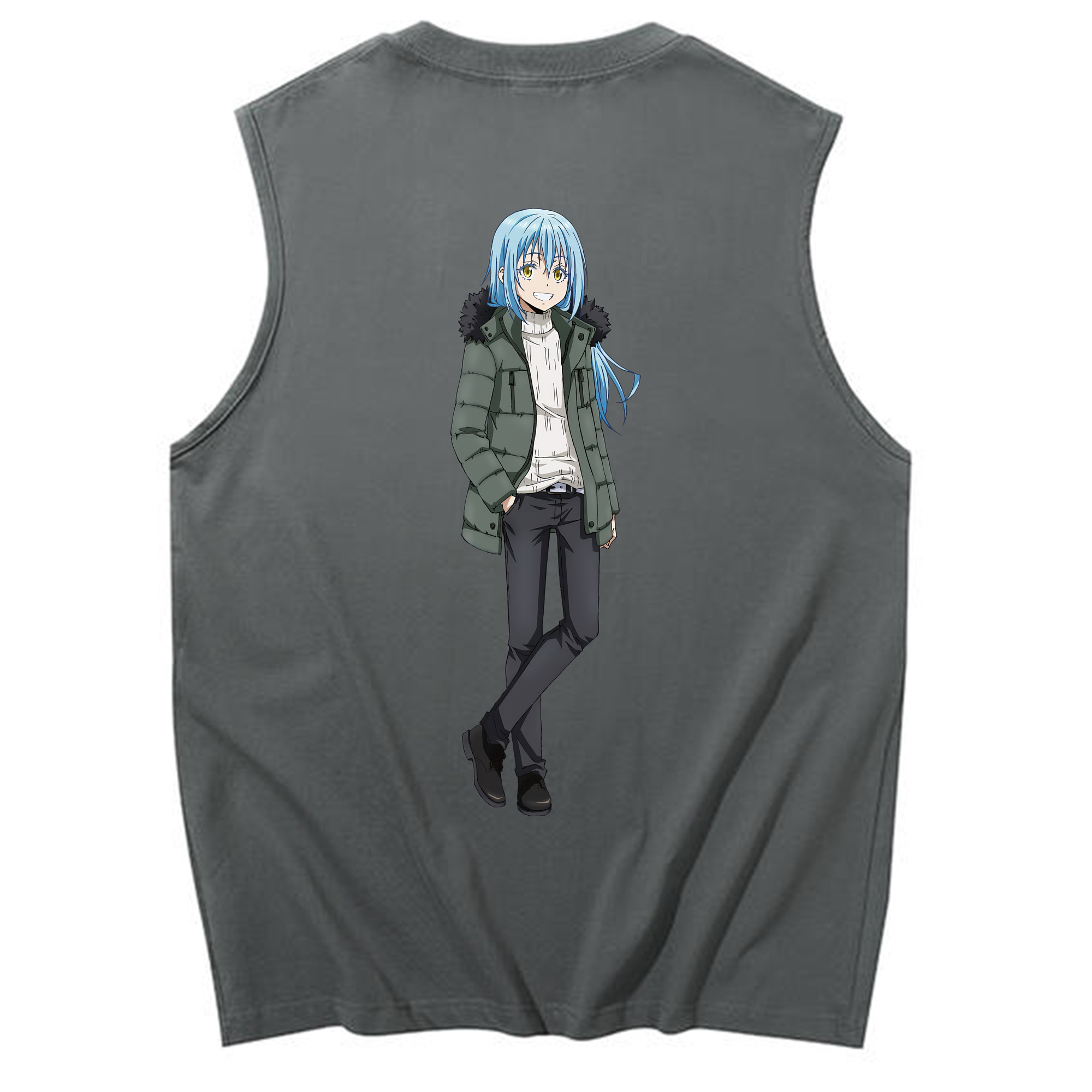 （画像用） 転スラ Regarding Reincarnated to Slime コットン100％タンクトップ（背面プリント）